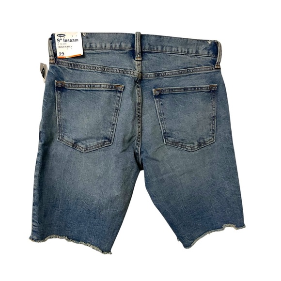 Old Navy Blue Denim Short Jean SZ 29 Women Capri Streetwear Comfort Cut-off NWT - Picture 3 of 4